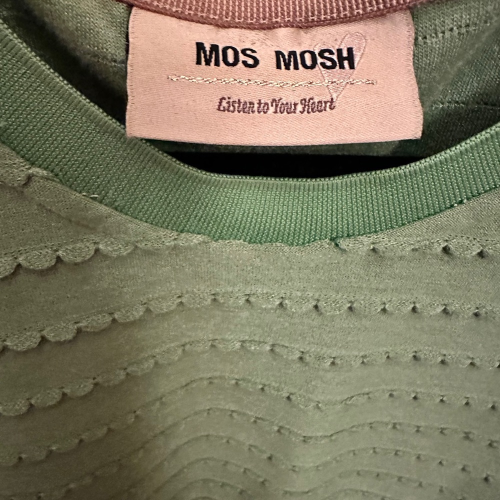 Mos Mosh Green Textured Top